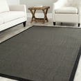 thumbnail image 1 of SAFAVIEH Natural Fiber Forrester Border Sisal Area Rug, Charcoal, 4' x 4' Square, 1 of 8