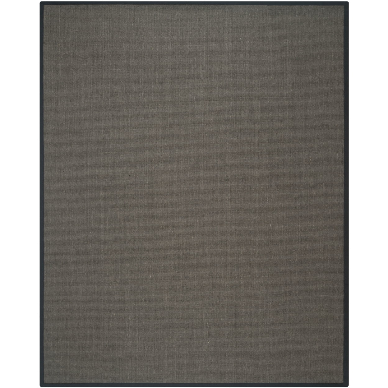 SAFAVIEH Natural Fiber Forrester Border Sisal Area Rug, Charcoal, 5' x 8'