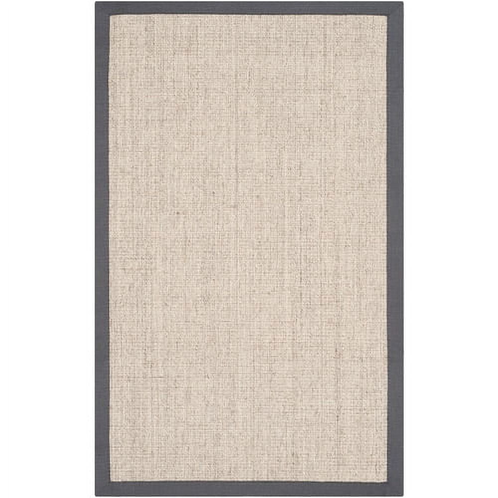Handmade Gray Square Non-slip Sisal Rug