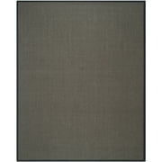 SAFAVIEH Natural Fiber Forrester Border Sisal Runner Rug, Charcoal, 2'6" x 6'
