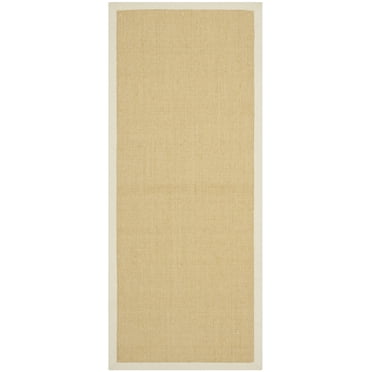 SAFAVIEH Natural Fiber Forrester Solid Runner Rug, Maize/Wheat, 2'6" x 6'