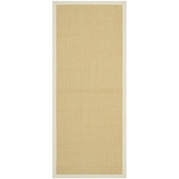 SAFAVIEH Natural Fiber Forrester Solid Runner Rug, Maize/Wheat, 2'6" x 6'