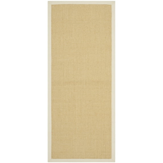 SAFAVIEH Natural Fiber Forrester Solid Runner Rug, Maize/Wheat, 2'6" x 6'