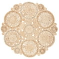 thumbnail image 1 of SAFAVIEH Natural Fiber Fredrick Geometric Area Rug, Natural, 7' x 7' Round, 1 of 8