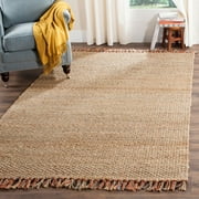 SAFAVIEH Natural Fiber Gale Braided Jute Area Rug, Natural/Multi, 3' x 5'