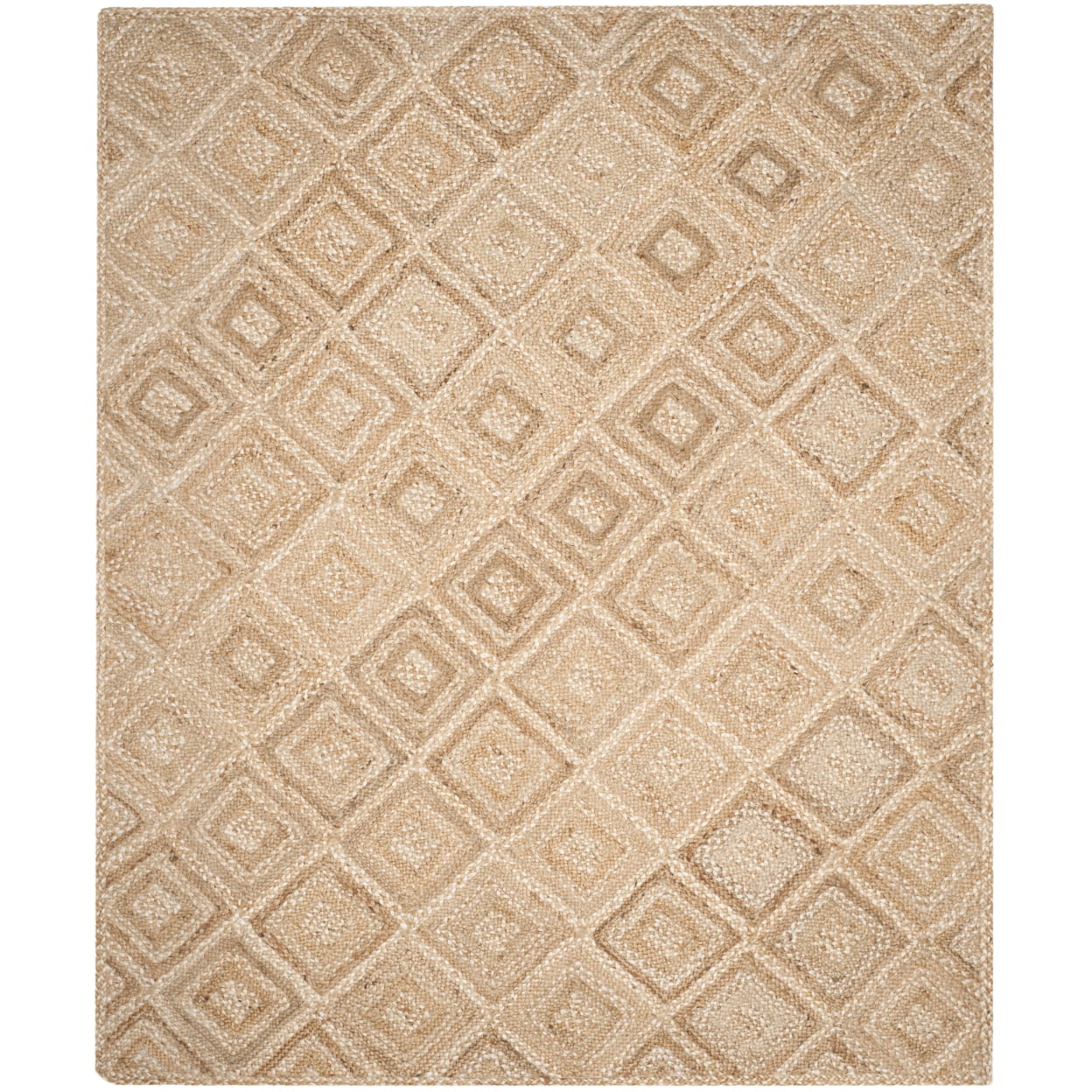 Eco-Friendly Handwoven Non-Slip Square Gray Jute 6' Area Rug