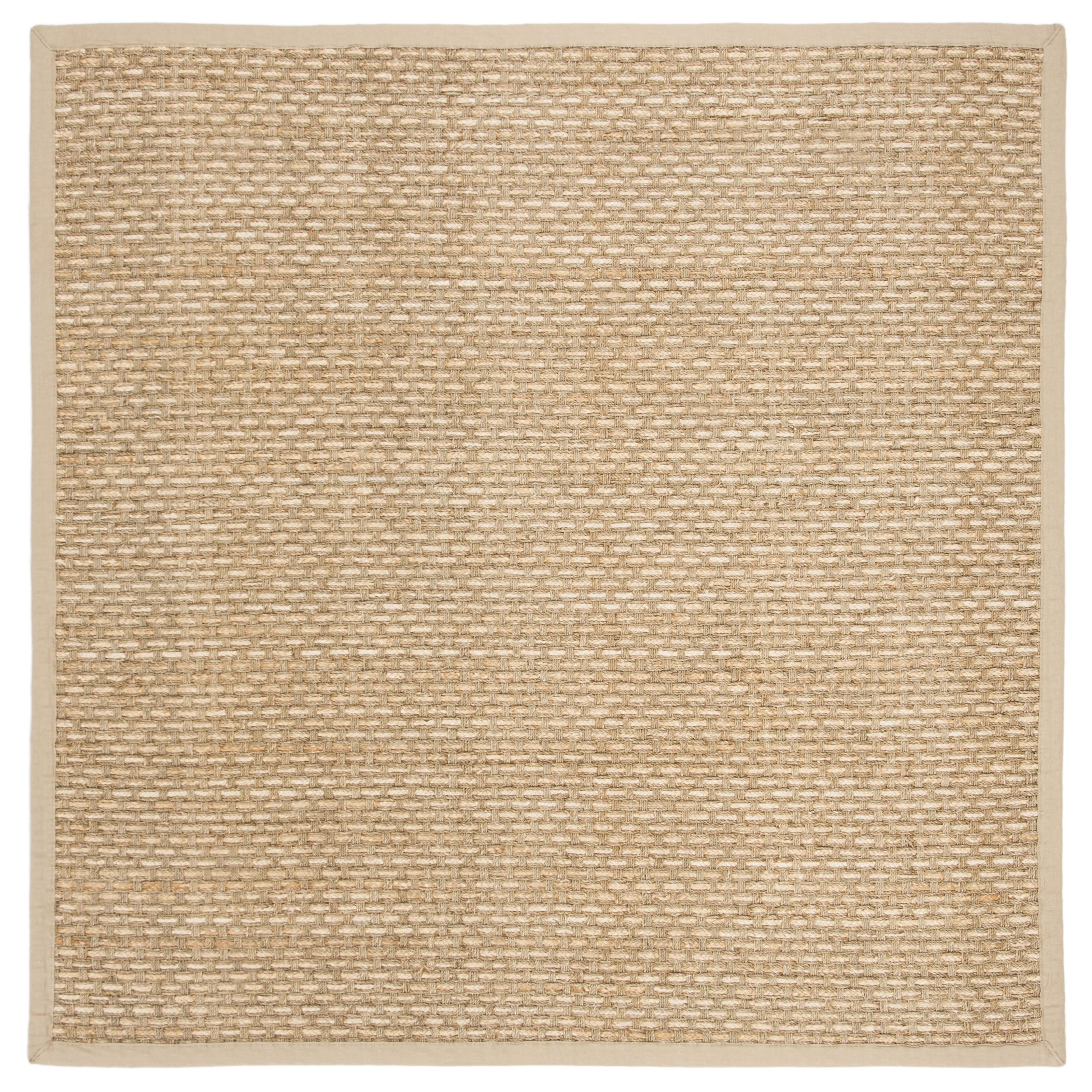 SAFAVIEH Natural Fiber Garret Solid Area Rug, Natural/Beige, 8' x 8 ...