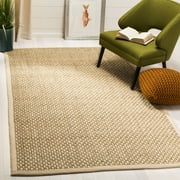 SAFAVIEH Natural Fiber Garret Solid Seagrass Area Rug, Natural/Beige, 3' x 5'