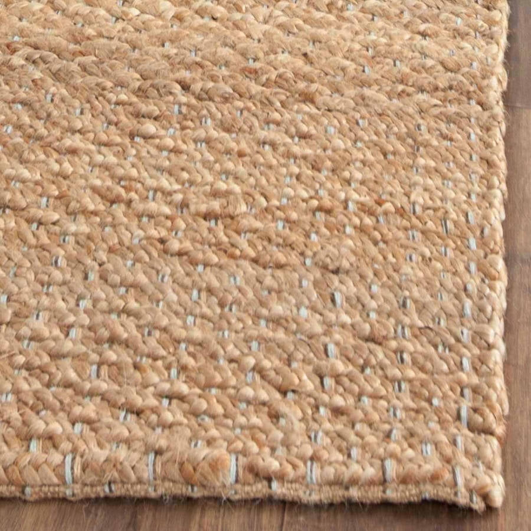 Handmade Natural Fiber Jute Area Rug in Light Brown