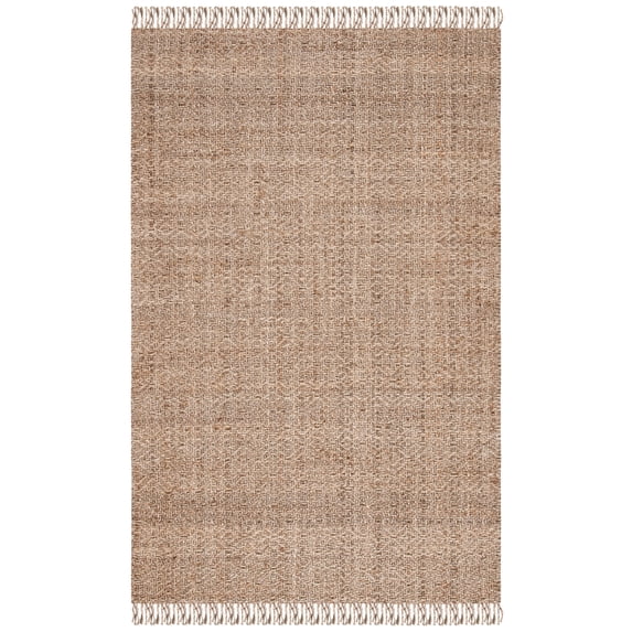 SAFAVIEH Natural Fiber Gemma Solid Area Rug, Grey/Natural, 4' x 6'