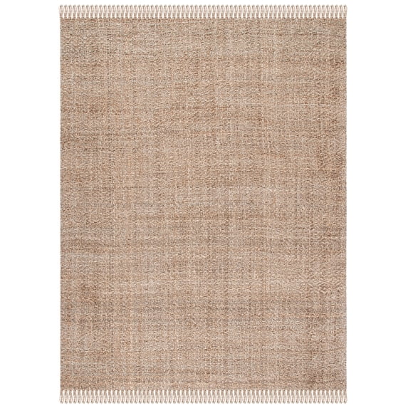 SAFAVIEH Natural Fiber Gemma Solid Area Rug, Grey/Natural, 9' x 12'