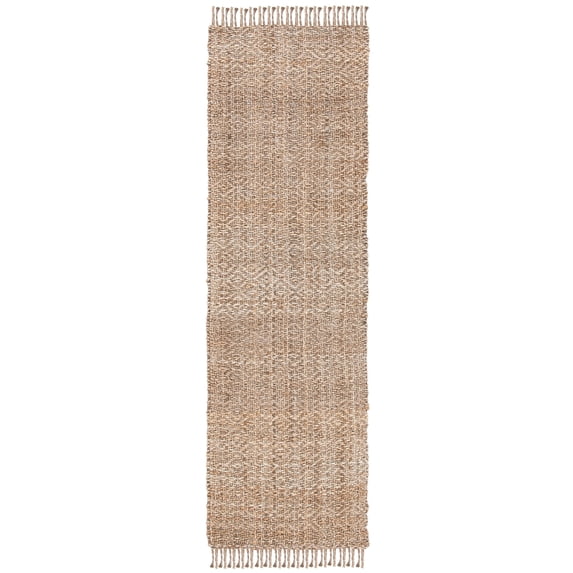 SAFAVIEH Natural Fiber Gemma Solid Runner Rug, Grey/Natural, 2'3" x 8'