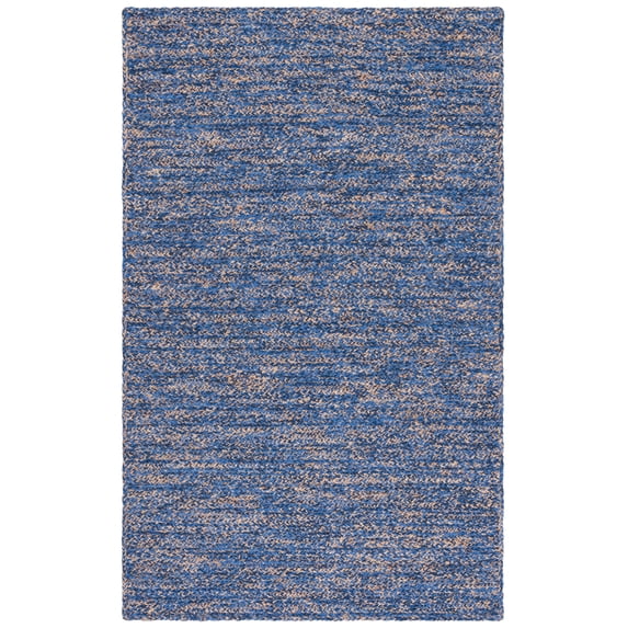 SAFAVIEH Natural Fiber Geordie Solid Area Rug, Blue/Natural, 8' x 10'