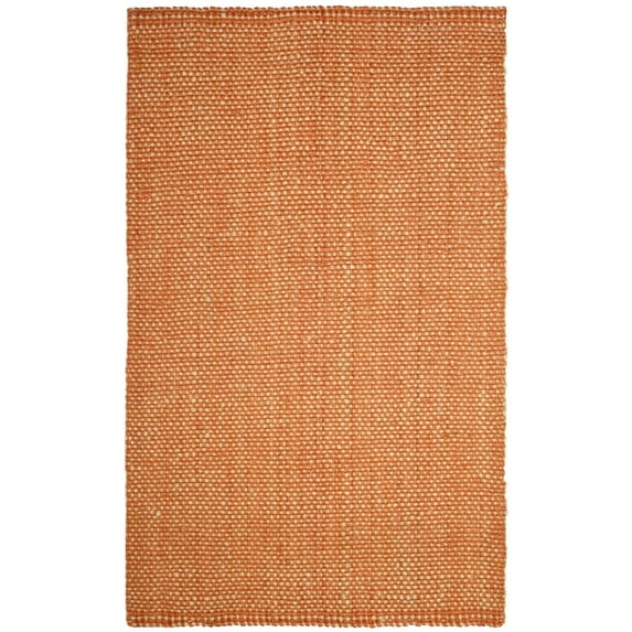 SAFAVIEH Natural Fiber Geraldine Geometric Jute Area Rug, Rust/Natural, 6' x 9'