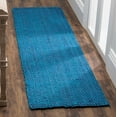 thumbnail image 1 of SAFAVIEH Natural Fiber Geraldine Geometric Jute Runner Rug, Blue, 2'3" x 6', 1 of 6