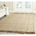 thumbnail image 1 of SAFAVIEH Natural Fiber Gillian Chevron Jute Area Rug, Bleach/Natural, 9' x 12', 1 of 7