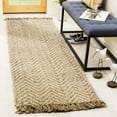 thumbnail image 1 of SAFAVIEH Natural Fiber Gillian Chevron Jute Runner Rug, Bleach/Natural, 2'6" x 12', 1 of 7