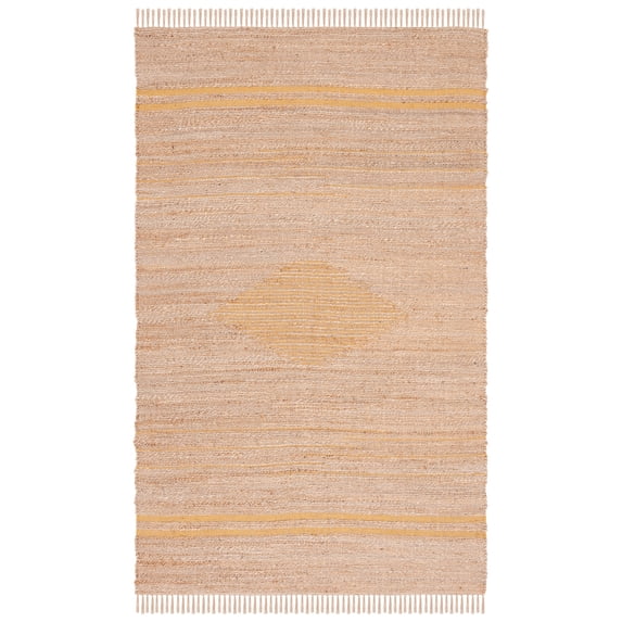 SAFAVIEH Natural Fiber Gisselle Striped Area Rug, Gold/Natural, 9' x 12'