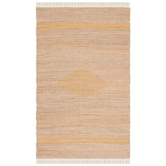 SAFAVIEH Natural Fiber Gisselle Striped Area Rug, Gold/Natural, 9' x 12'