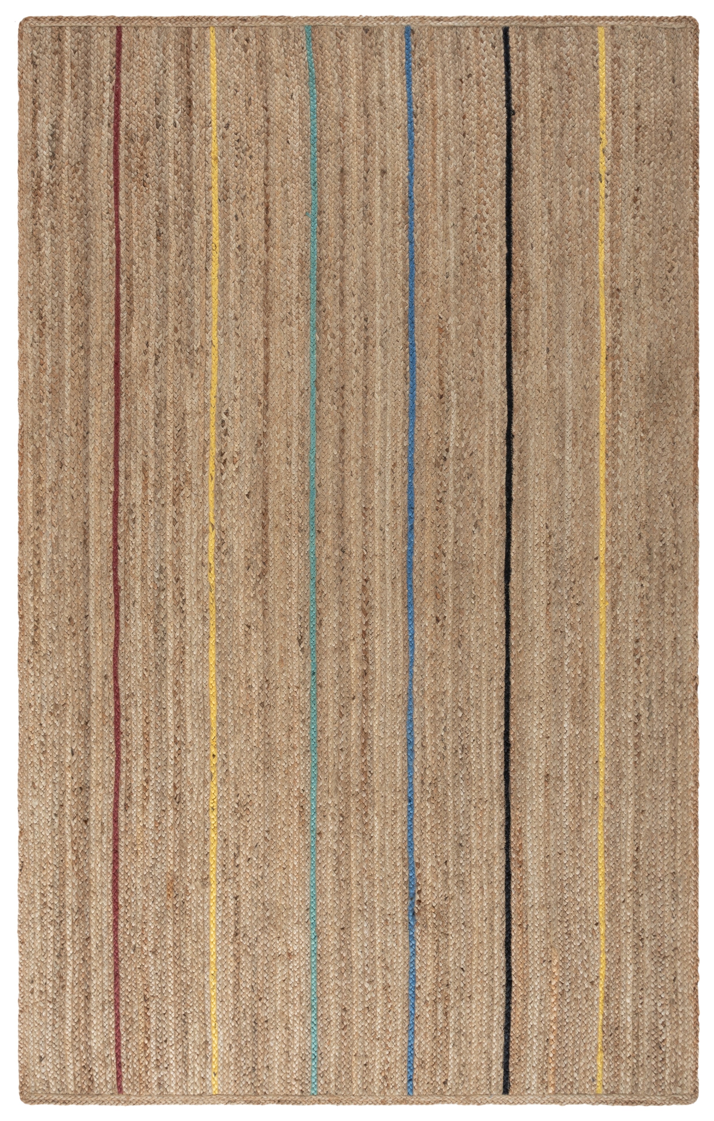 Natural and Gold Flat Woven Handmade Rectangular Area Rug