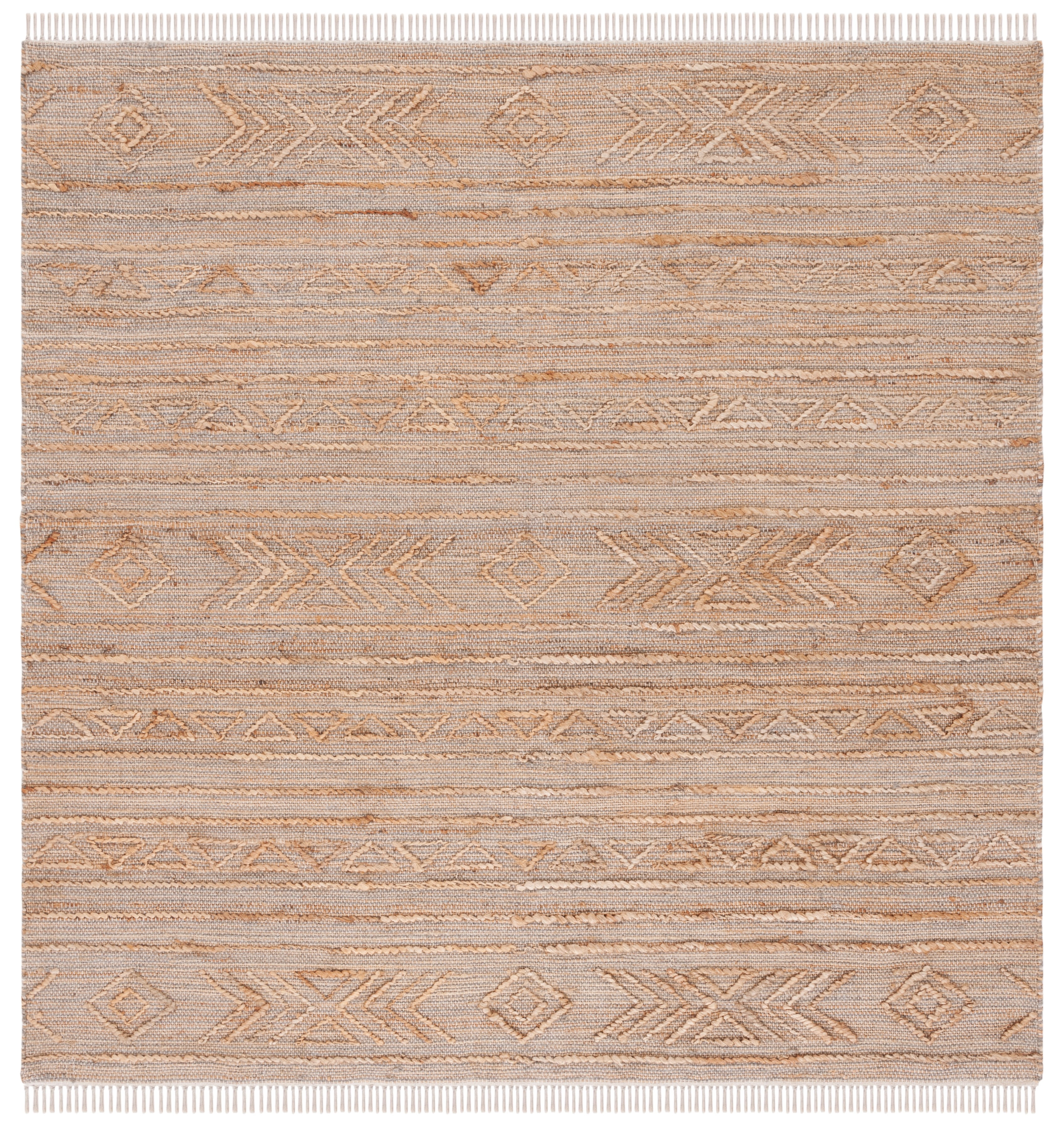 SAFAVIEH Natural Fiber Gracelyn Geometric Area Rug, Natural, 6' x 6' Square
