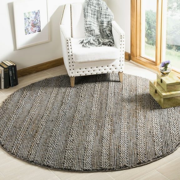 SAFAVIEH Natural Fiber Henrika Braided Area Rug, Beige, 6' x 6' Round