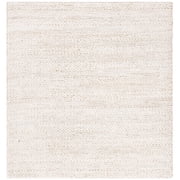 SAFAVIEH Natural Fiber Henrika Geometric Area Rug, Bleach, 10' x 10' Square