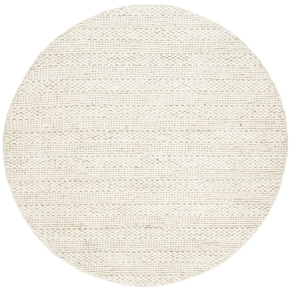 SAFAVIEH Natural Fiber Henrika Geometric Area Rug, Bleach, 12' x 12' Round