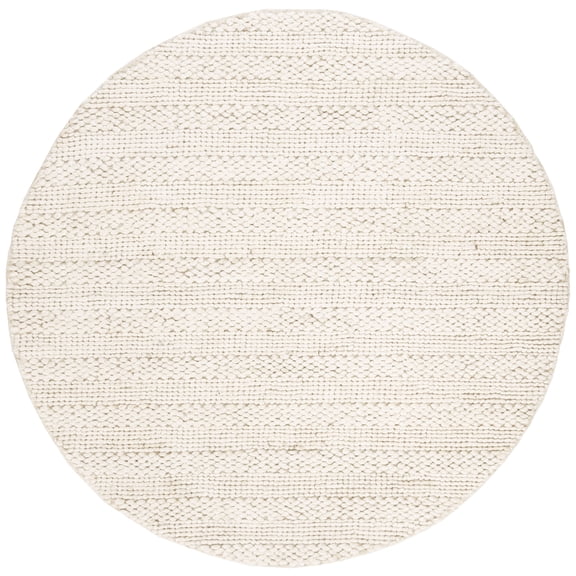 SAFAVIEH Natural Fiber Henrika Geometric Area Rug, Bleach, 4' x 4' Round