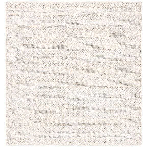 SAFAVIEH Natural Fiber Henrika Geometric Area Rug, Bleach, 8' x 8' Square