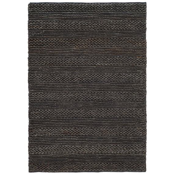 SAFAVIEH Natural Fiber Henrika Geometric Area Rug, Charcoal, 4' x 6'