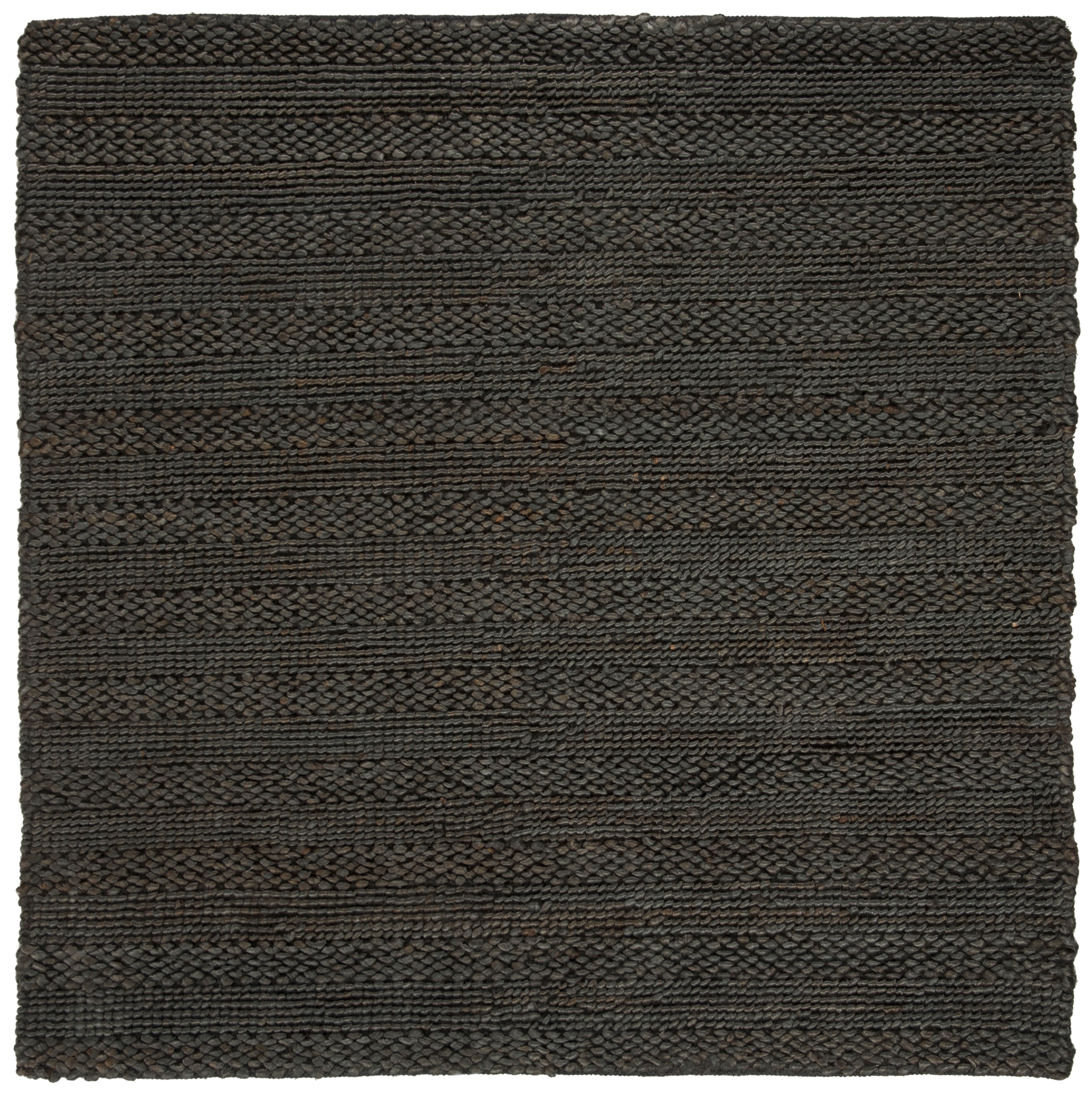SAFAVIEH Natural Fiber Henrika Geometric Area Rug, Charcoal, 8' x 8' Square