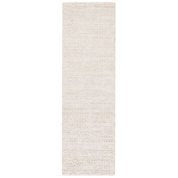 SAFAVIEH Natural Fiber Henrika Geometric Runner Rug, Bleach, 2'3" x 18'
