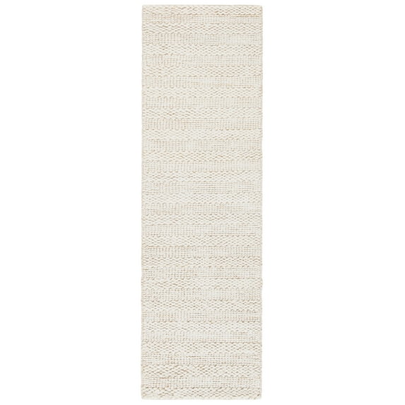 SAFAVIEH Natural Fiber Henrika Geometric Runner Rug, Bleach, 2'3" x 22'
