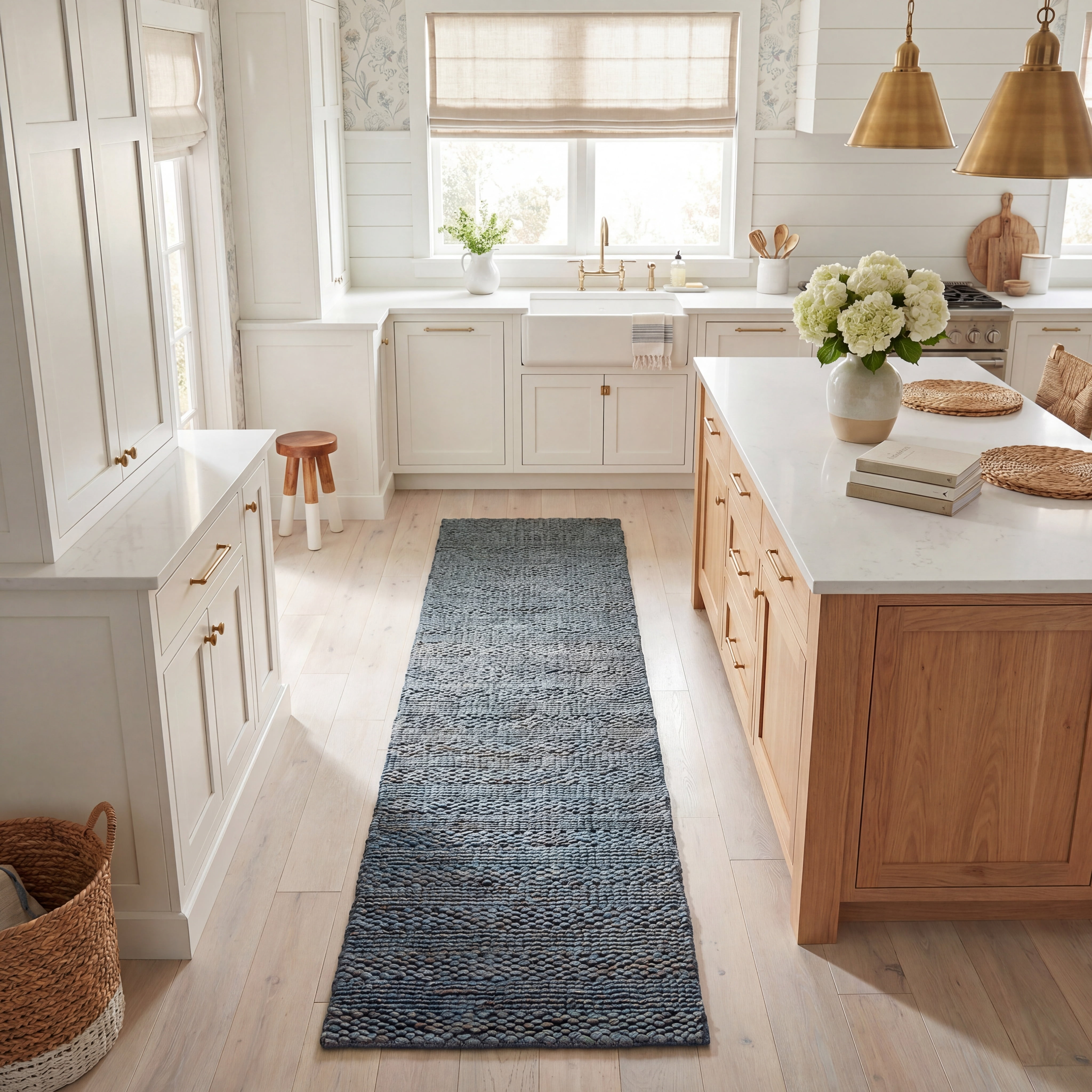 Safavieh Natural Fiber Henrika Geometric Runner Rug, Gray, 2'3" x 14'