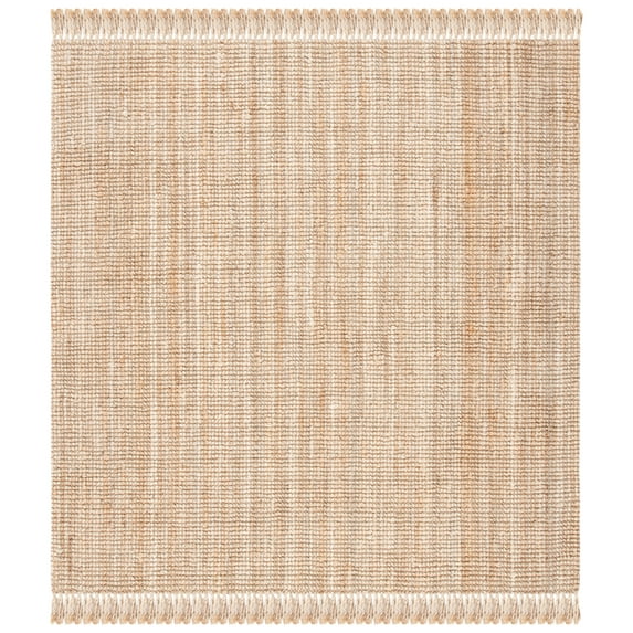 SAFAVIEH Natural Fiber Horatio Solid Area Rug, Natural, 6' x 6' Square