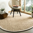 thumbnail image 1 of SAFAVIEH Natural Fiber Houston Braided Jute Area Rug, Ivory/Natural, 4' x 4' Round, 1 of 7