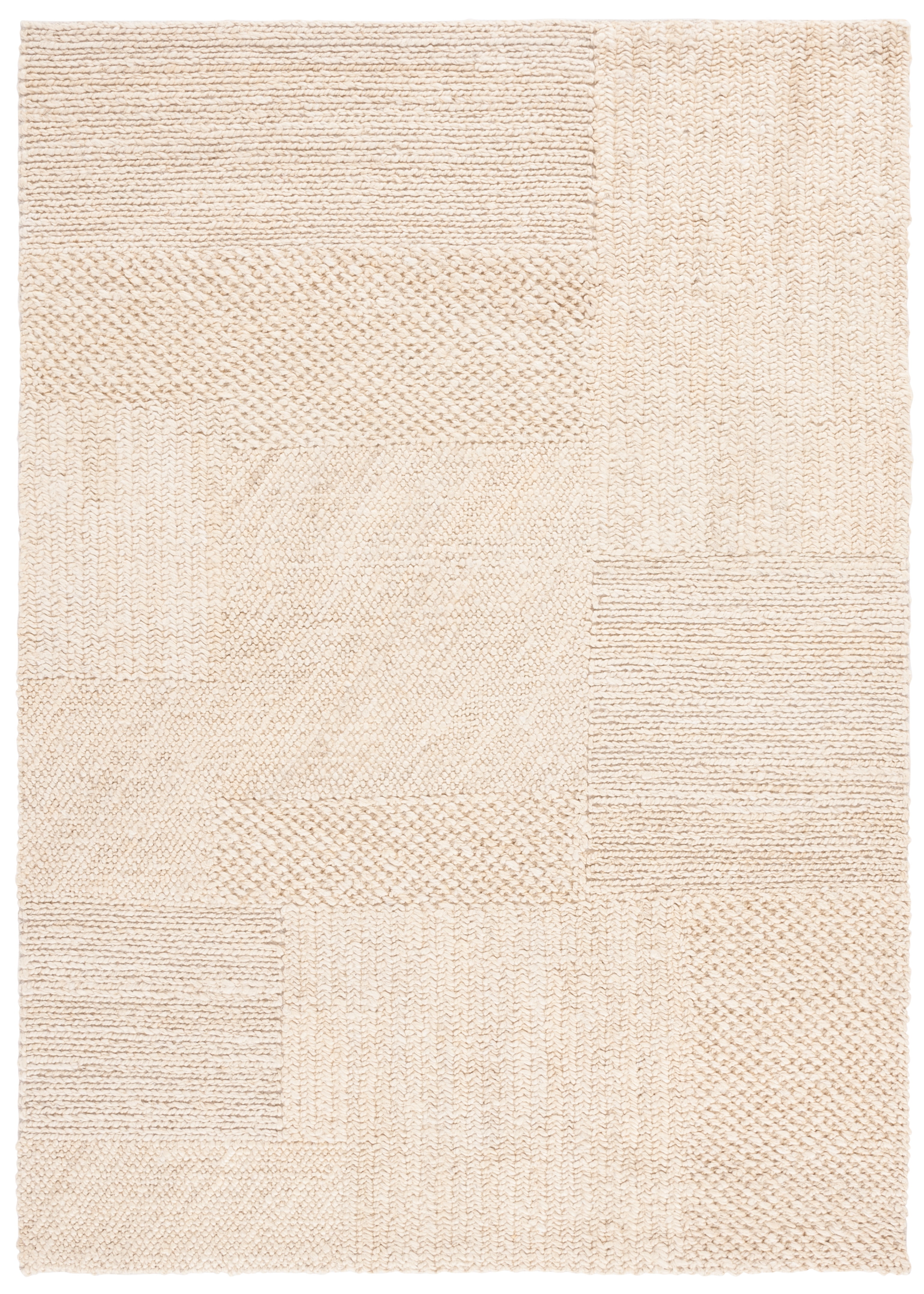 SAFAVIEH Natural Fiber Iacopo Solid Area Rug, Bleach/Ivory, 4' x 6'