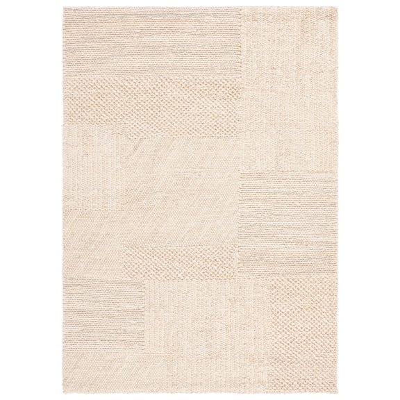 SAFAVIEH Natural Fiber Iacopo Solid Area Rug, Bleach/Ivory, 5' x 8'