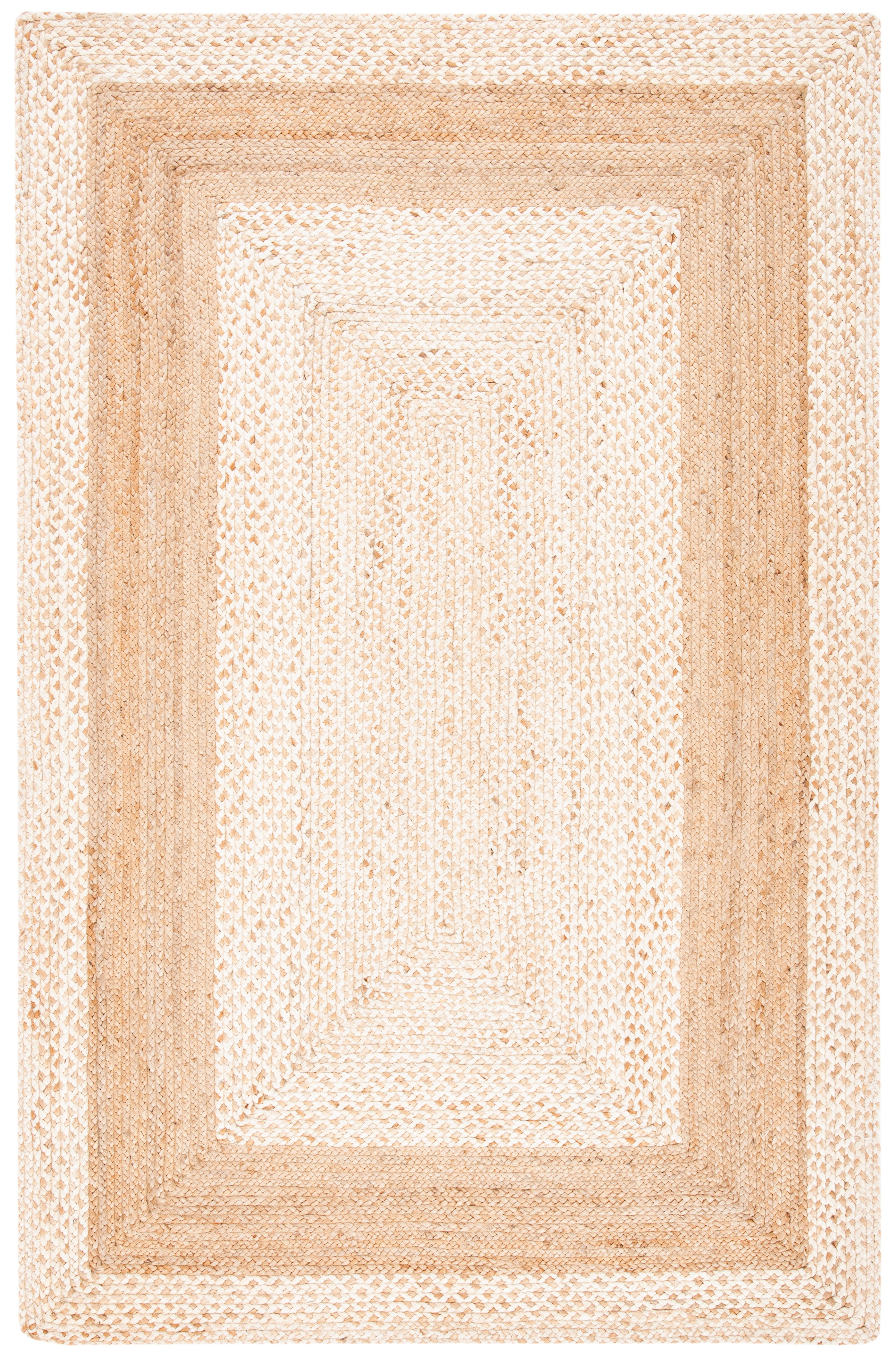 Handwoven Geometric Natural Fiber 4' x 6' Area Rug