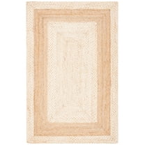 SAFAVIEH Natural Fiber Ibrahim Bordered Area Rug, Natural, 8' x 10'