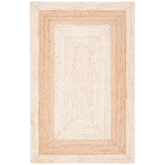 SAFAVIEH Natural Fiber Ibrahim Bordered Area Rug, Natural, 8' x 10'