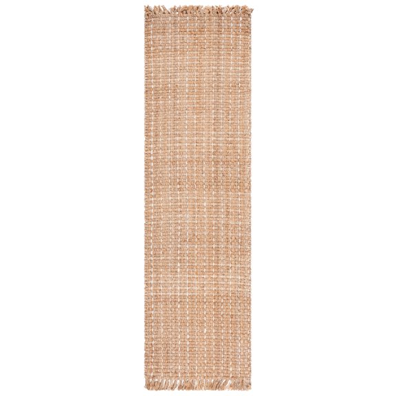 SAFAVIEH Natural Fiber Ilarion Solid Runner Rug, Natural/Bleach, 2'3" x 8'