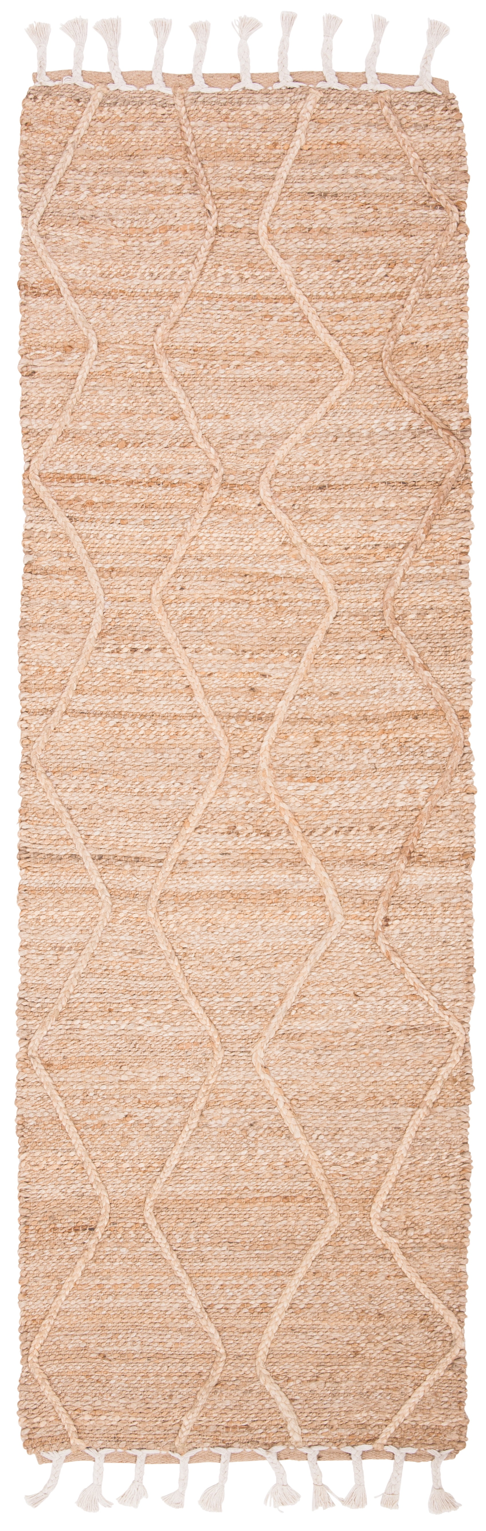 SAFAVIEH Natural Fiber Ilija Solid Runner Rug, Natural, 2'3" x 10'