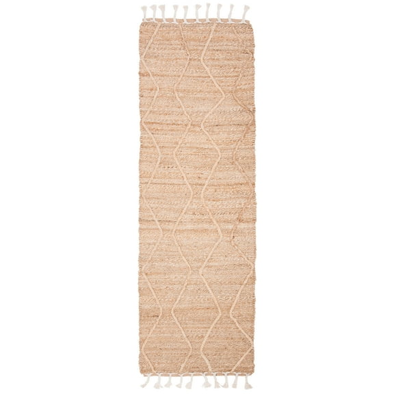 SAFAVIEH Natural Fiber Ilija Solid Runner Rug, Natural, 2'3" x 6'