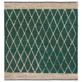thumbnail image 1 of SAFAVIEH Natural Fiber Ingram Geometric Area Rug, Dark Green/Natural, 6' x 6' Square, 1 of 8