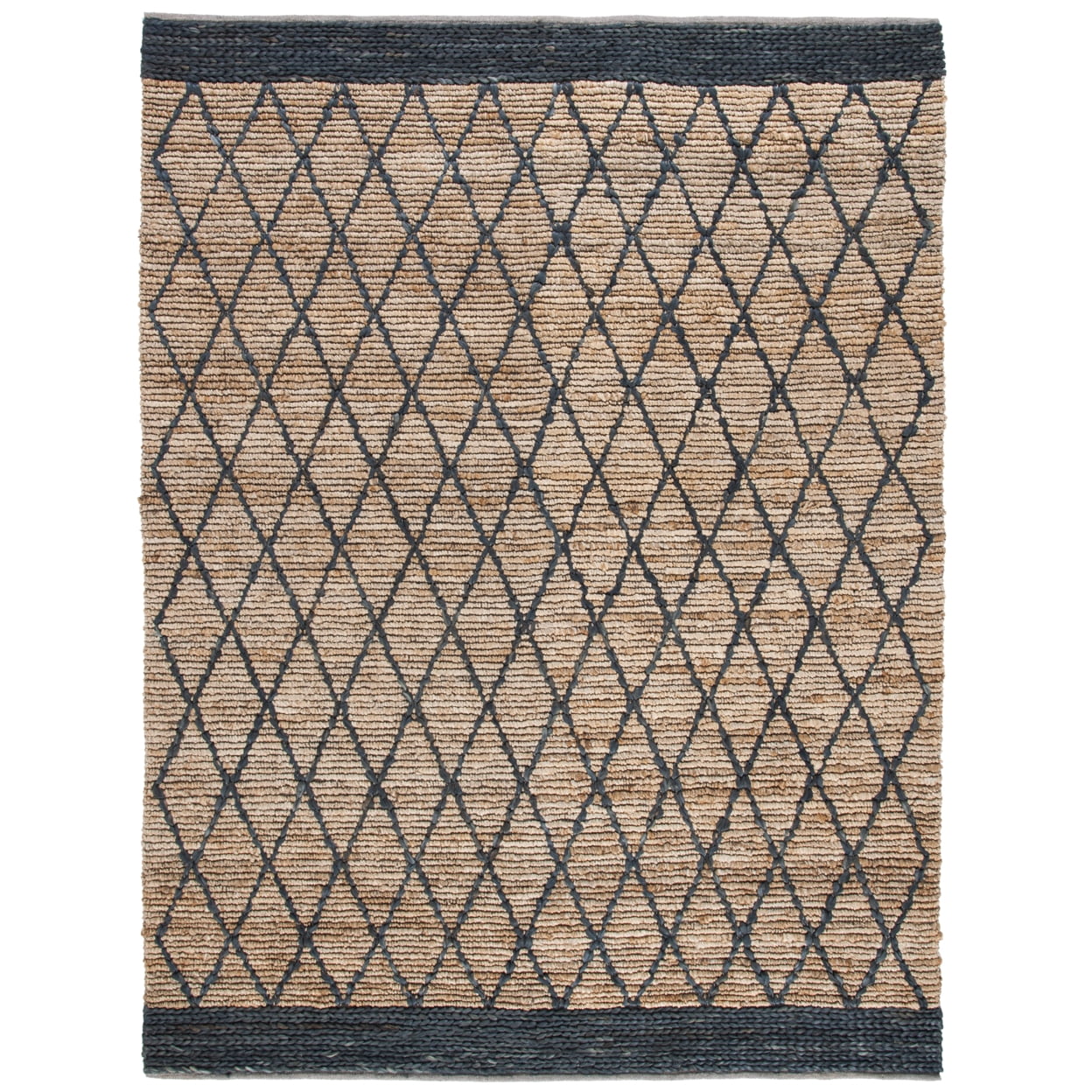 SAFAVIEH Natural Fiber Ingram Geometric Area Rug, Natural/Black, 8' x 10'