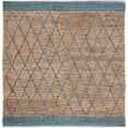 thumbnail image 1 of SAFAVIEH Natural Fiber Ingram Geometric Area Rug, Natural/Navy, 6' x 6' Square, 1 of 8
