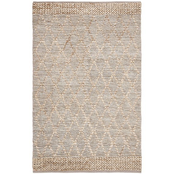 SAFAVIEH Natural Fiber Ingram Geometric Area Rug, Silver, 5' x 8'