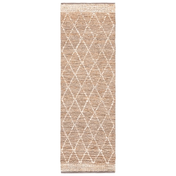 SAFAVIEH Natural Fiber Ingram Geometric Runner Rug, Natural, 2'6" x 8'